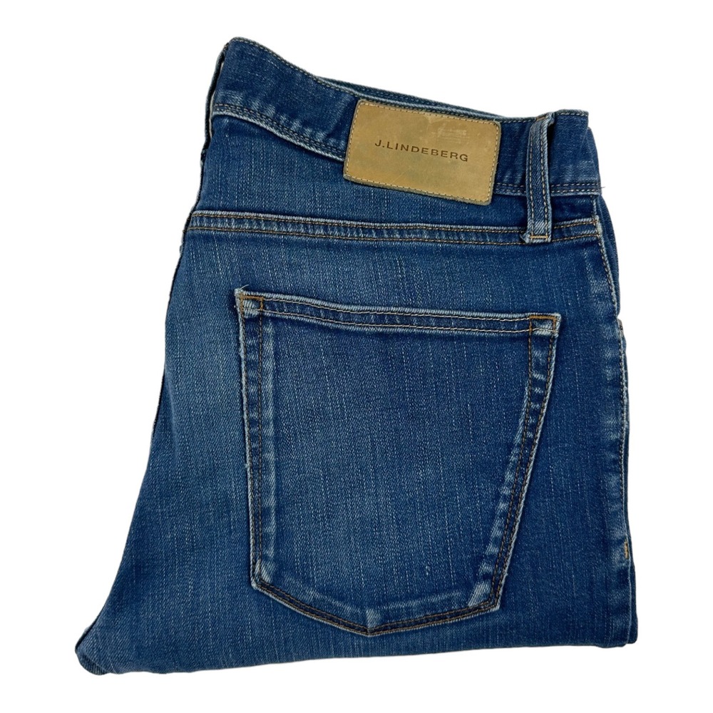 J.Lindeberg Stockholm Damien Mid Rise Skinny Jeans Blue Mens 33x29